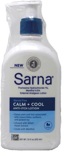 لوشن سارنا كالم + كول المضاد للحكة 7.5 أونصة سائلة. أوز. للبشرة الجافة، ولدغات الحشرات، وحروق الشمس، واللبلاب السام/البلوط/السماق، 7.5 أونصة سائلة (عبوة من قطعة واحدة) in Kuwait