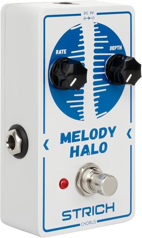 STRICH Chorus Guitar Pedal, Tutti Love Analog Chorus Effect Classic Warm, True Bypass for Electric Guitar, White and Blue, MELODY HALO, White and Blue in Saudi Arabia