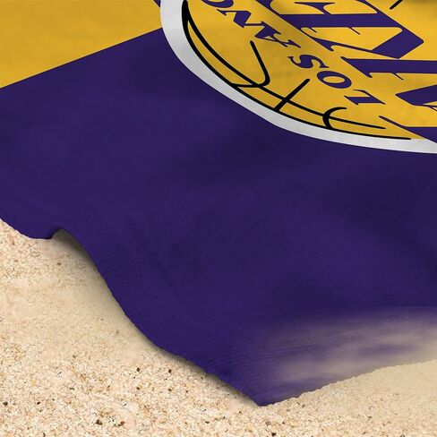Northwest NBA Los Angeles Lakers Oversized Microfiber Beach Towel, 40 x 72 Inches – Quick Dry, Sand Resistant, Lightweight, Highly Absorbent, Riser Design in Kuwait