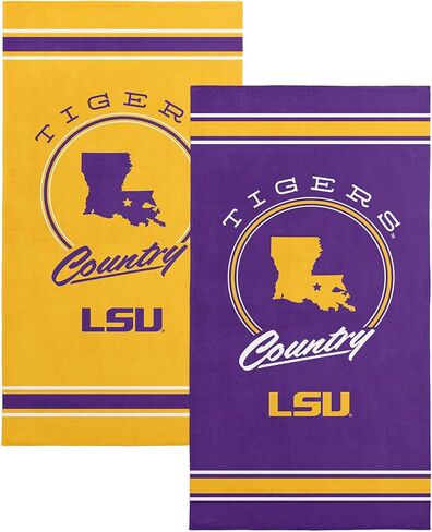 منشفة الشاطئ Northwest LSU Tigers NCAA Homebreak للشاطئ، عبوتين مقاس 30 × 60 بوصة in Kuwait