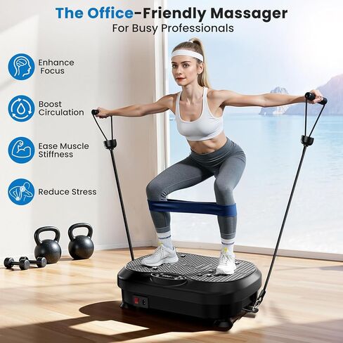 Vibration Plate Exercise Machine for Lymphatic Drainage with 200 Levels, Whole Body Fitness Workout Equipment Stand Shake Board Sport Gym for Weight Loss Fat Burner for Women Men in Saudi Arabia
