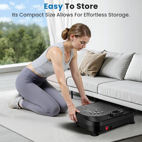 Vibration Plate Exercise Machine for Lymphatic Drainage with 200 Levels, Whole Body Fitness Workout Equipment Stand Shake Board Sport Gym for Weight Loss Fat Burner for Women Men in Saudi Arabia