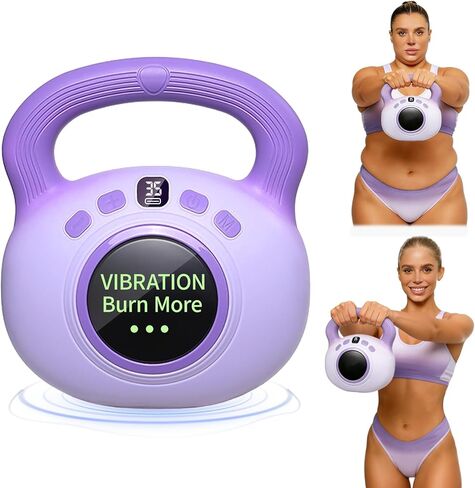 Vibration Kettlebell – 3LB Golden Weight Ideal for Women’s Fat Loss, Body Sculpting & Lymphatic Drainage – Slimming Vibration Exercise Machine for Toning, Circulation & Daily Home Workouts in Saudi Arabia