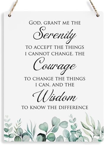 BELLOWDEER Inspirational Decor God, Grant Me The Serenity Christian Gifts Bible Verse Wall Art Scripture Wooden Hanging Sign for Modern Home Office Bathroom Bedroom Wall Art Decoration 8 x 10 Inches in Kuwait