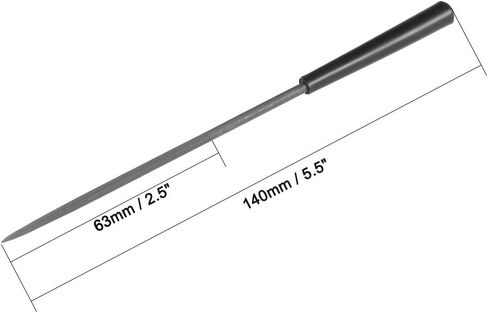 uxcell 5Pcs Second Cut Steel Round Needle File with Plastic Handle, 3mm x 140mm in Saudi Arabia