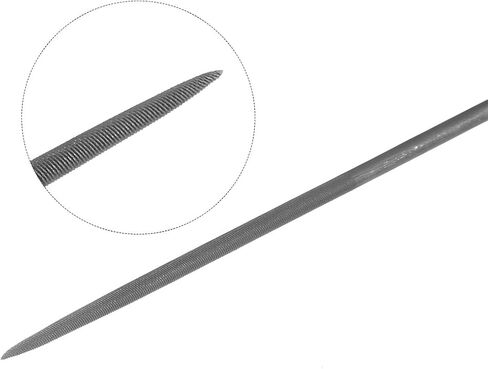 uxcell 5Pcs Second Cut Steel Round Needle File with Plastic Handle, 3mm x 140mm in Saudi Arabia