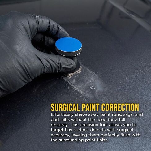 Dura-Gold Tungsten Denibbing Blade File Tool with Magnetic Holder - 2-in-1 Double-Sided Carbide Steel Paint Nib & Run Remover for Automotive Detailing, Sanding - Remove Clearcoat Imperfections, Dust in Kuwait