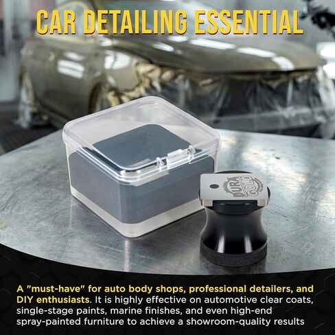 Dura-Gold Tungsten Denibbing Blade File Tool with Magnetic Holder - 2-in-1 Double-Sided Carbide Steel Paint Nib & Run Remover for Automotive Detailing, Sanding - Remove Clearcoat Imperfections, Dust in Kuwait