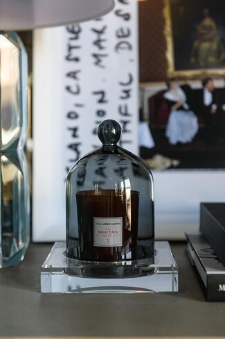 Crystal Candle Dish — by Alice Lane Home Collection — Size Large — Smooth, Round Cutout is The Perfect Size for Your Favorite Candle or Diffuser — Clear K9 Crystal Design in Kuwait