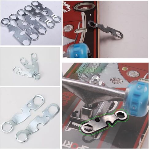6 Pack Skate Tools All-in-One Universal Skateboard Tool Portable Mini Multi Function Skateboard Trucks Allen Wrench Spanner for Kingpin Nuts Skateboard Truck Nut Longboard Skateboards Bearings in Saudi Arabia
