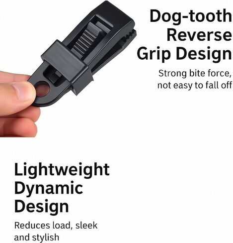 مثبتات مشبك قماش القنب شديدة التحمل - 4 مشابك قفل مع فتحة خط الرجل للمظلة، شبكة الظل، خيمة التخييم أو ذبابة المطر، مقاومة للرياح وقابلة لإعادة الاستخدام - أسود in Kuwait