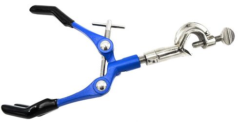 EISCO 3 أصابع، مشبك تمديد مطلي بالفينيل على رأس دوار - فتحة مشبك بحد أقصى 3.4 بوصة، Bosshead يناسب قضبان تصل إلى 18 مم - مشبك من سبائك الزنك - أبحاث، درجة مختبرية صناعية in Saudi Arabia