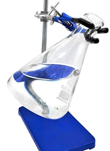 EISCO 3 أصابع، مشبك تمديد مطلي بالفينيل على رأس دوار - فتحة مشبك بحد أقصى 3.4 بوصة، Bosshead يناسب قضبان تصل إلى 18 مم - مشبك من سبائك الزنك - أبحاث، درجة مختبرية صناعية in Saudi Arabia