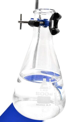 EISCO 3 أصابع، مشبك تمديد مطلي بالفينيل على رأس دوار - فتحة مشبك بحد أقصى 3.4 بوصة، Bosshead يناسب قضبان تصل إلى 18 مم - مشبك من سبائك الزنك - أبحاث، درجة مختبرية صناعية in Saudi Arabia