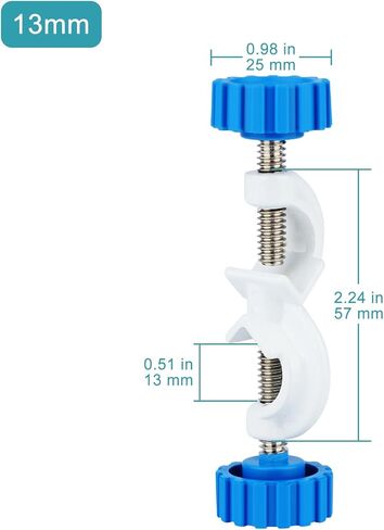 stonylab Adjustable Bosshead Clamp Holder, 2-Pack Aluminum Alloy Lab Stand Clamp, up to 13 mm Rods, White Coated for Laboratory Use in Saudi Arabia