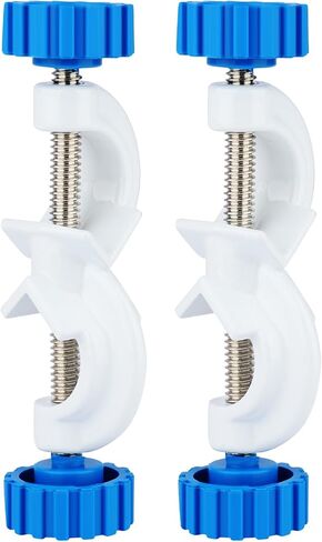 stonylab Adjustable Bosshead Clamp Holder, 2-Pack Aluminum Alloy Lab Stand Clamp, up to 13 mm Rods, White Coated for Laboratory Use in Saudi Arabia