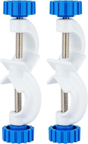 stonylab Adjustable Bosshead Clamp Holder, 2-Pack Aluminum Alloy Lab Stand Clamp, up to 13 mm Rods, White Coated for Laboratory Use in Saudi Arabia