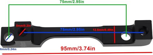قم بإنشاء فكرة محول فرجار الفرامل 40 مم متوافق مع SRAM للأمام 200 مم والخلفي 180 مم in Kuwait