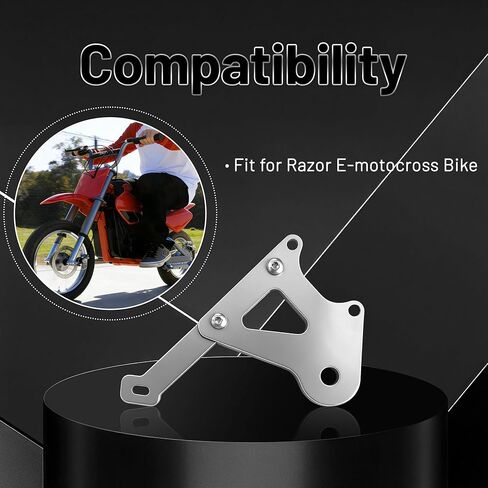 140mm Disc Brake Adapter, Compatible with Razor Dirt Bike MX350, Aluminum Rear Brake Caliper Mount Bracket Kit for Enhanced Off-Road & Mountain Riding Safety（Sliver） in Kuwait