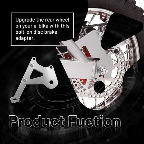 140mm Disc Brake Adapter, Compatible with Razor Dirt Bike MX350, Aluminum Rear Brake Caliper Mount Bracket Kit for Enhanced Off-Road & Mountain Riding Safety（Sliver） in Kuwait