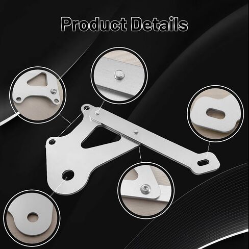 140mm Disc Brake Adapter, Compatible with Razor Dirt Bike MX350, Aluminum Rear Brake Caliper Mount Bracket Kit for Enhanced Off-Road & Mountain Riding Safety（Sliver） in Kuwait