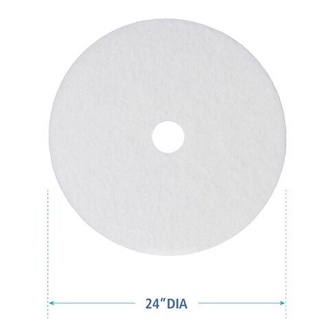 Boardwalk BWK4024WHI وسادات أرضية تلميع بقطر 24 بوصة - أبيض (5/كرتون) in Kuwait