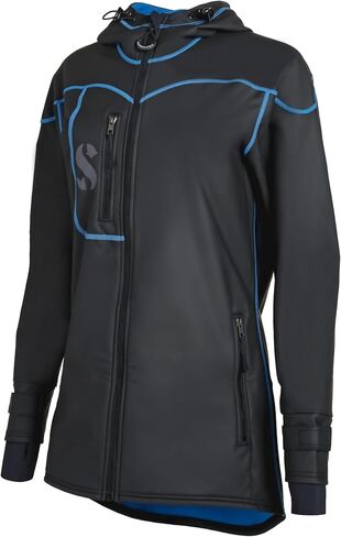 SCUBAPRO Women's Cruise Coat with Fleece Lining, Windproof and Water Resistant Jacket for Watersports, Small, Blue in Saudi Arabia