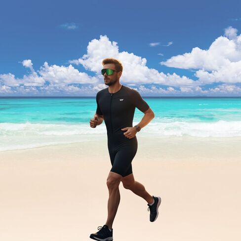 بدلات Lo.gas Triathlon للرجال، مرونة عالية للتنفس سريعة الجفاف بدلات السباق‌ بدلات ركوب الدراجات وجلد السباحة والجري in Kuwait
