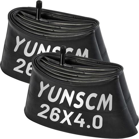2-PCS 26" E-Bike Fat Tubes 26 x 4.0 AV32MM Schrader Valve 26X3.5/4.0 89-102/559 Inner Tubes 26" Fat Bicycle Tubes Compatible with 26x3.5 26x4.0 26x4 Bike Bicycle Fat Tire Tubes in Kuwait