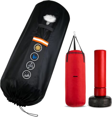 Free Standing Punching Bag Cover Outdoor Waterproof 420D Oxford Fabric, Full Protector for Boxing Dummy and Stand, Heavy Duty Cover for BOB Punching Bag 70" H x 28" D in Saudi Arabia