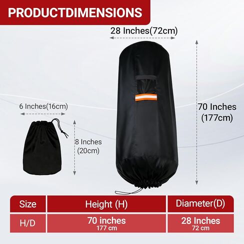 Free Standing Punching Bag Cover Outdoor Waterproof 420D Oxford Fabric, Full Protector for Boxing Dummy and Stand, Heavy Duty Cover for BOB Punching Bag 70" H x 28" D in Saudi Arabia