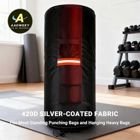 Free Standing Punching Bag Cover Outdoor Waterproof 420D Oxford Fabric, Full Protector for Boxing Dummy and Stand, Heavy Duty Cover for BOB Punching Bag 70" H x 28" D in Saudi Arabia