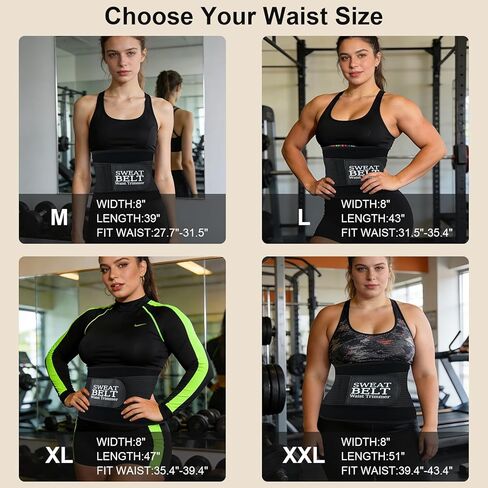 LKV Waist Trainer for Women, Waist Sweat Band, Slimming Waist Trimmer, Stomach Wrap, Body Shaper for Women in Kuwait