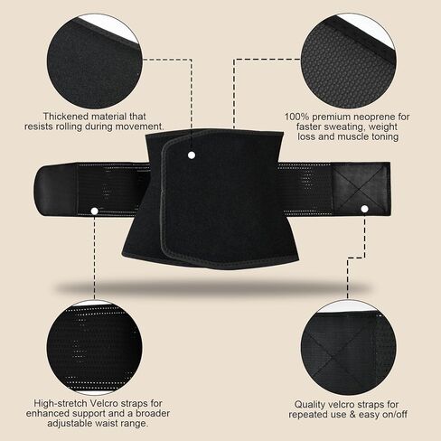 LKV Waist Trainer for Women, Waist Sweat Band, Slimming Waist Trimmer, Stomach Wrap, Body Shaper for Women in Kuwait