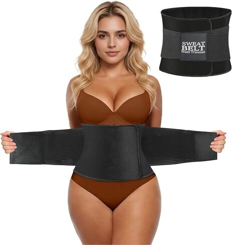 مدرب الخصر من موريكو للنساء - مشذب الخصر وحزام العرق مقاس 9.75 بوصة لفقدان الوزن والتمرين والتعافي بعد الولادة وتشكيل الجسم in Kuwait