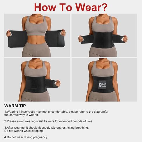 MORECOO Waist Trainer for Women - 9.75" Waist Trimmer & Sweat Band for Weight Loss, Workout & Postpartum Recovery Body Shaper in Saudi Arabia