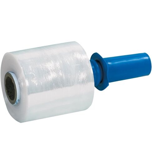 Goodwrappers Aviditi 5" x 1500' Goodwrappers Bundling Stretch Film, Clear, 80 Gauge, Built in Disposable Handles for Maximum Tension Control. for Moving and Shipping, 8 Rolls in Kuwait