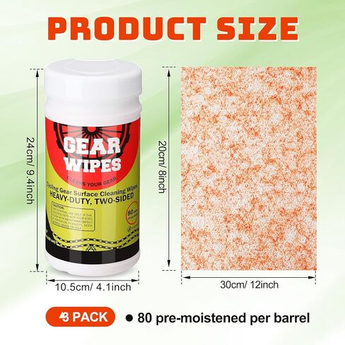 Nuanchu 3 Pack Gear Cleaner Wipe Canisters 240 Count 8 x 12-inch Bike Gear Cleaning Grime Towels Double Sided Wipes Citrus Bike Cleaning Wipes for Your Bikes in Saudi Arabia