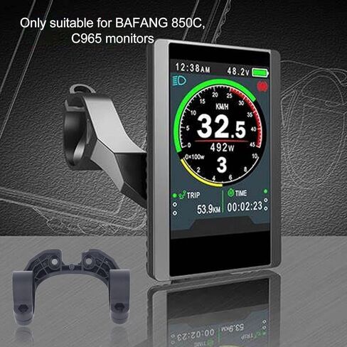 Electric Bike LCD Display Holder, Durable Plastic Replacement Electric Display Bracket Mount E Bike Accessories with Screws for BAFANG 850C C965 Monitors in Saudi Arabia