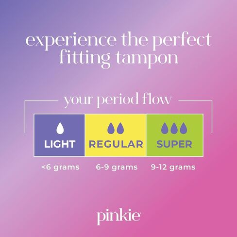 سدادات قطنية عضوية من بينكي للمراهقين والبالغين - مصنوعة من القطن بنسبة 100% تتكيف مع جسمك - أداة توزيع رفيعة خالية من مادة BPA لإدخال مريح - خالية من الكلور والعطور والصبغات والرايون - خفيفة/عادية، 36 قطعة in Kuwait