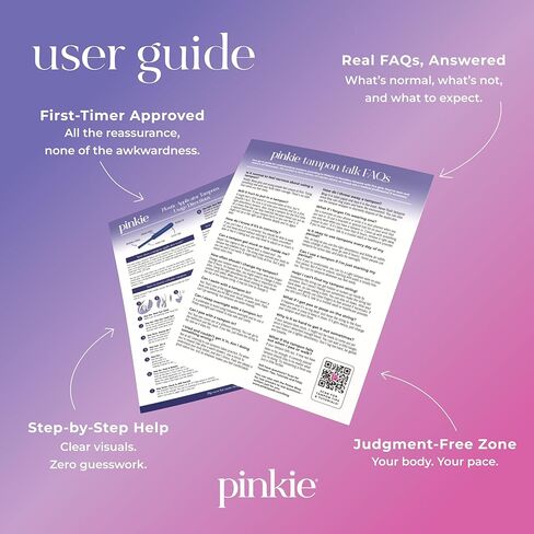 سدادات قطنية عضوية من بينكي للمراهقين والبالغين - مصنوعة من القطن بنسبة 100% تتكيف مع جسمك - أداة توزيع رفيعة خالية من مادة BPA لإدخال مريح - خالية من الكلور والعطور والصبغات والرايون - خفيفة/عادية، 36 قطعة in Kuwait