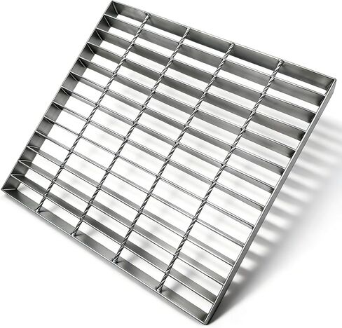 19.7x19.7in Galvanized Steel Drain Grate, Heavy Duty B125 Class Outdoor Drain Cover, Rust-Proof Square Metal Sewer Grate for Garage Driveway Yard Downspout Sewer in Saudi Arabia
