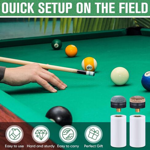 20 Sets Billiard Cues Tips Replacement with White Pool Cue Stick Ferrules 12mm/13mm White and Blue Slip on Pool Cue Tips Billiard Table Accessories Sticks Tip Cues Repair Kit in Kuwait