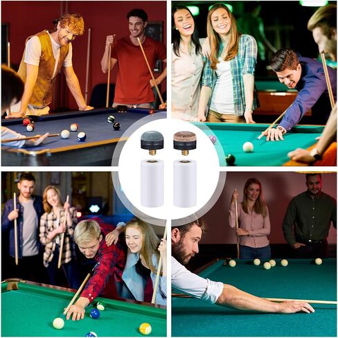 20 Sets Billiard Cues Tips Replacement with White Pool Cue Stick Ferrules 12mm/13mm White and Blue Slip on Pool Cue Tips Billiard Table Accessories Sticks Tip Cues Repair Kit in Kuwait