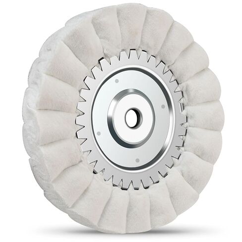 عجلة تلميع مجرى الهواء الدقيقة على شكل حرف S مقاس 8 بوصات مع محور أربور خالٍ من الشفة مقاس 5/8 بوصة، وعجلات تلميع لمطحنة الزوايا، وعجلات تلميع لإنهاء المرآة على إطارات عجلات الشاحنات المصنوعة من الفولاذ المقاوم للصدأ المصنوعة من الألومنيوم in Kuwait