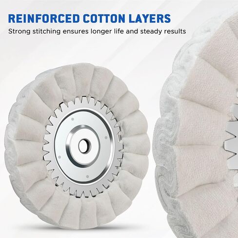 عجلة تلميع مجرى الهواء الدقيقة على شكل حرف S مقاس 8 بوصات مع محور أربور خالٍ من الشفة مقاس 5/8 بوصة، وعجلات تلميع لمطحنة الزوايا، وعجلات تلميع لإنهاء المرآة على إطارات عجلات الشاحنات المصنوعة من الفولاذ المقاوم للصدأ المصنوعة من الألومنيوم in Kuwait