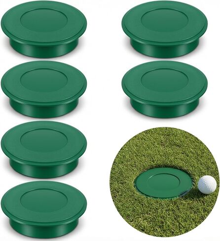 6 Pcs Golf Cup Cover, Golf Hole Cup Covers Putting Green Hole Covers Practice Training Aids Holes Plastic for Garden Yard Backyard Game Ball Outdoor Sports Activities in Saudi Arabia