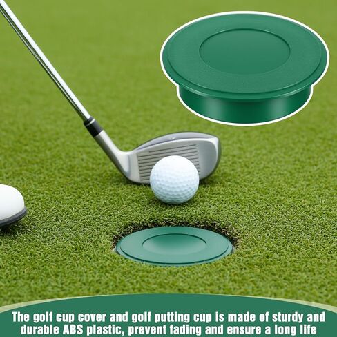 6 Pcs Golf Cup Cover, Golf Hole Cup Covers Putting Green Hole Covers Practice Training Aids Holes Plastic for Garden Yard Backyard Game Ball Outdoor Sports Activities in Saudi Arabia