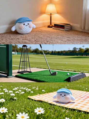 سلسلة مفاتيح من القطيفة المحشوة بكرة الجولف الناعمة اللطيفة من JEWSUN in Kuwait