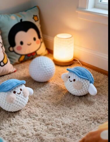 سلسلة مفاتيح من القطيفة المحشوة بكرة الجولف الناعمة اللطيفة من JEWSUN in Kuwait